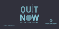 Quit Smoking Now Twitter Post Design