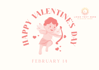 Cupid Valentines Postcard Design