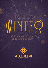 Cozy Winter Greeting Poster Design
