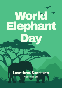 Safari Elephant Poster Design