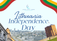 Rustic Lithuanian Independence Day Postcard Image Preview
