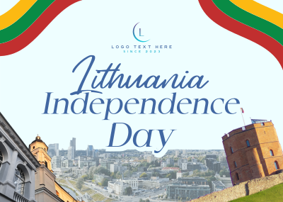 Rustic Lithuanian Independence Day Postcard Image Preview