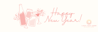 New Year Confetti Twitter header (cover) Image Preview