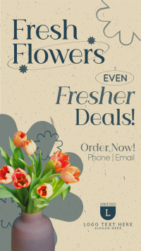 Fresh Flowers Sale Facebook Story Design