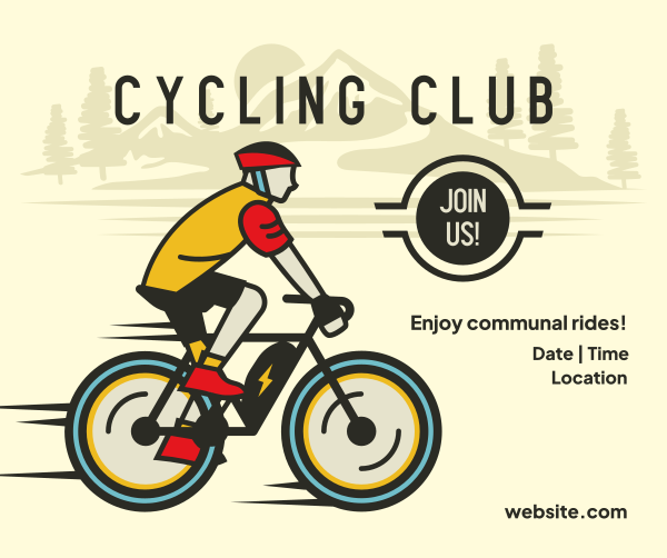 Fitness Cycling Club Facebook Post Design Image Preview