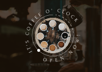 Coffee O Clock Postcard Design