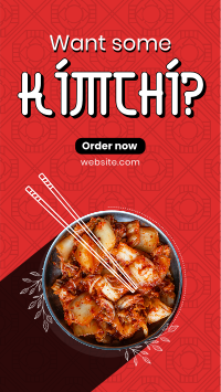 Order Healthy Kimchi TikTok Video Design