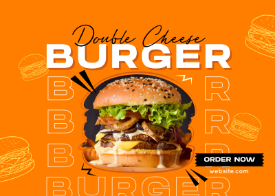Cheese Burger Restaurant Postcard Image Preview