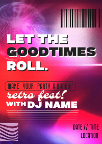 Retro Party DJ  Poster Image Preview