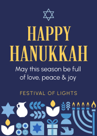 Happy Hanukkah Pattern Poster Image Preview