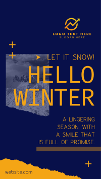 Hello Winter YouTube Short Design