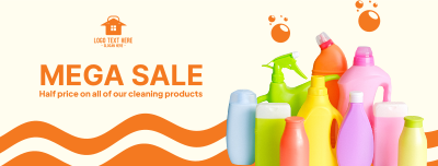 Mega Sale Cleaning Products Facebook cover Image Preview