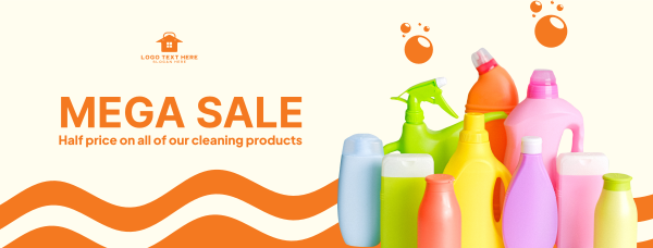 Mega Sale Cleaning Products Facebook Cover Design Image Preview