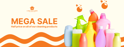 Mega Sale Cleaning Products Facebook cover Image Preview
