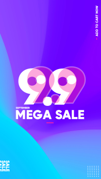 9.9 Mega Sale Facebook Story Design