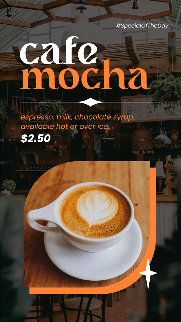 Cafe Mocha Instagram Story Design Image Preview