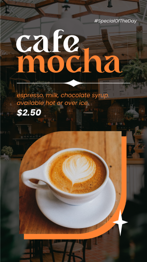 Cafe Mocha Instagram story