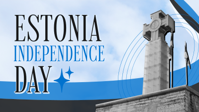 Minimal Estonia Day Facebook event cover Image Preview