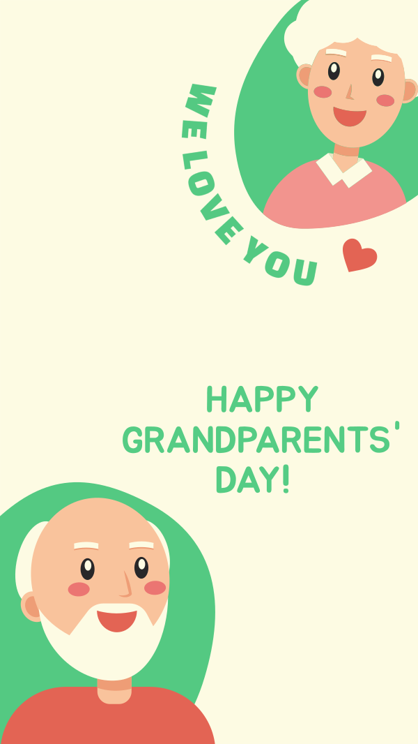 We Love You Grandparents Instagram Story Design Image Preview