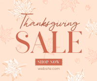 Elegant Thanksgiving Sale Facebook Post Design