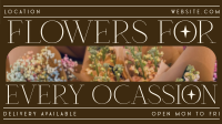 Modern Nostalgia Floral Service Facebook Event Cover Design