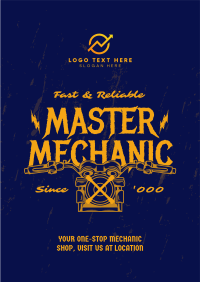 Motorcycle Expert Mechanic Flyer Design