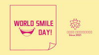 World Smile Day Sticky Note Facebook Event Cover Design