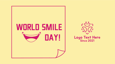 World Smile Day Sticky Note Facebook event cover Image Preview