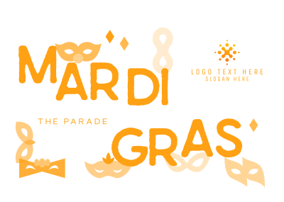 Mardi Gras Parade Mask Postcard Image Preview