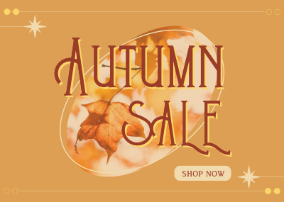 Shop Autumn Sale Postcard Image Preview