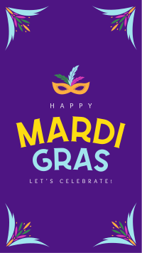 Festive Mardi Gras Facebook Story Preview