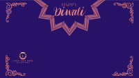 Ornamental Diwali Greeting Zoom Background Image Preview