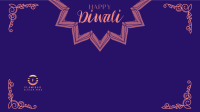 Ornamental Diwali Greeting Zoom background Image Preview