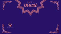 Ornamental Diwali Greeting Zoom Background Image Preview