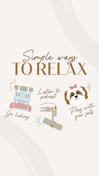 Cute Relaxation Tips Instagram Story Design