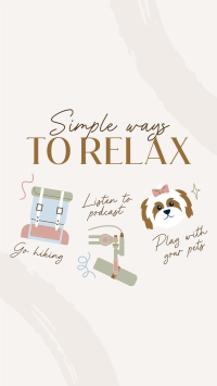 Cute Relaxation Tips Instagram story Image Preview