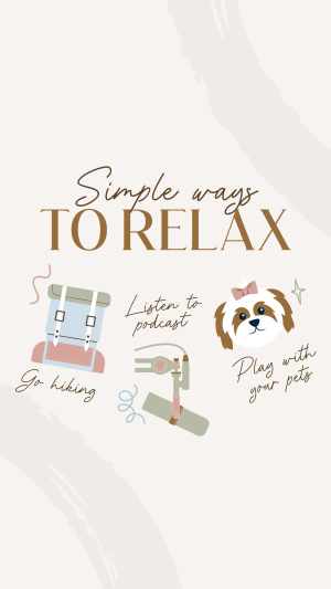 Cute Relaxation Tips Instagram story Image Preview