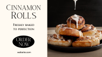 Cinnamon Rolls Elegant Facebook Event Cover Design