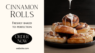 Cinnamon Rolls Elegant Facebook event cover Image Preview