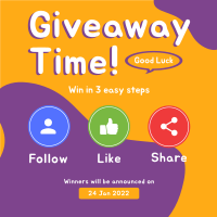 Giveaway Time Instagram post Image Preview
