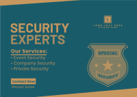 Security At Your Service Postcard Design