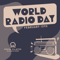 Retro Radio Day Instagram Post Design