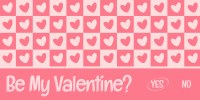 Valentine Heart Tile Twitter Post Design