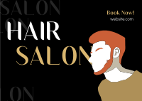 Minimalist Hair Salon Postcard Image Preview