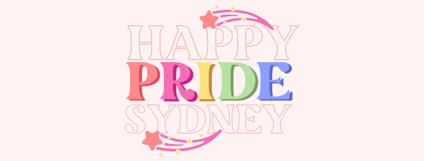 Happy Pride Text Facebook Cover Design Image Preview