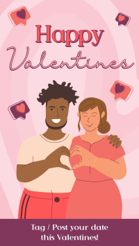 Couple Heart Sign Valentines Day Instagram Story Design