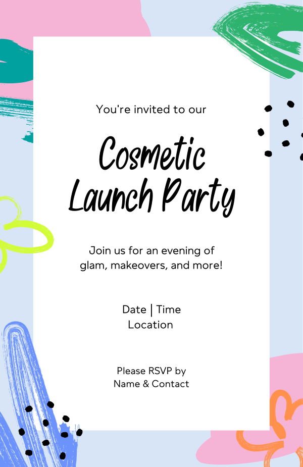 Cosmetic Launch Party Invitation Design Image Preview