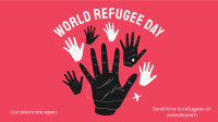 Hand Refugee Facebook event cover Image Preview