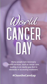 Cancer Day Ribbon Pin Facebook Story Design