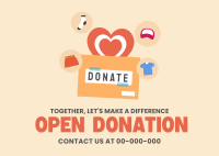 Charity Donation Postcard Design